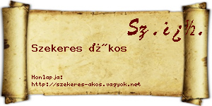 Szekeres Ákos névjegykártya