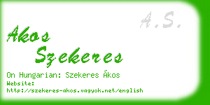 akos szekeres business card